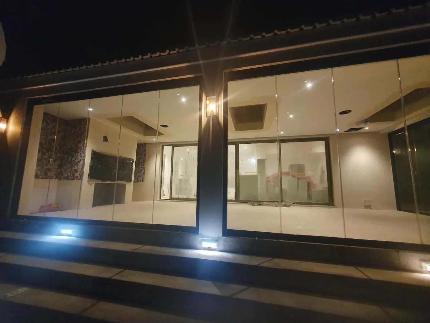 Completed exterior lighting project by Onyx Ebu Electrical