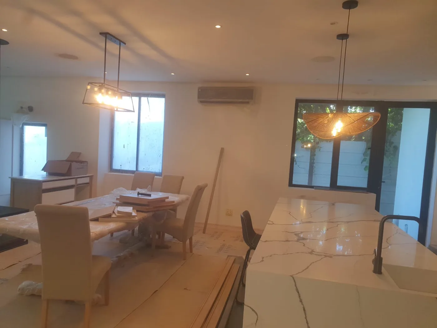 Finished interior lighting
